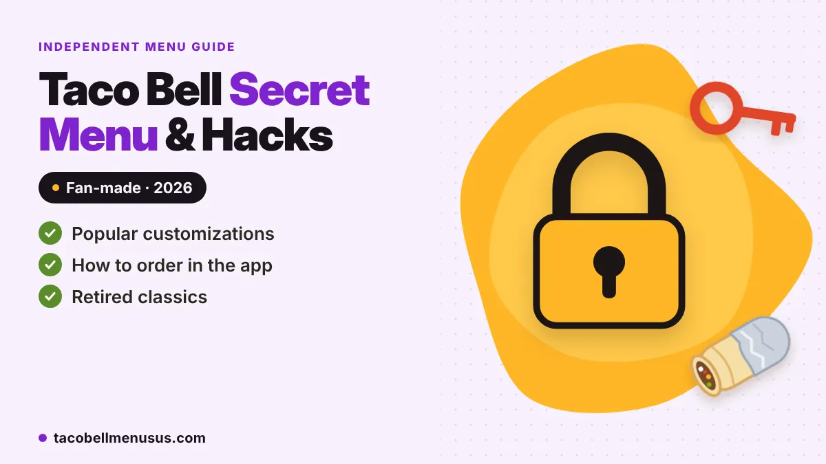 Taco Bell secret menu hacks built from regular menu items infographic